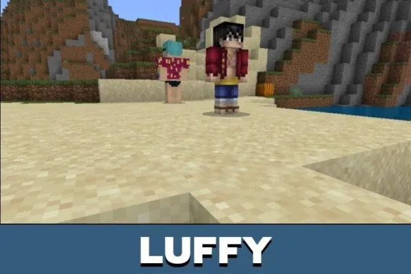 Luffy from One Piece Mod for Minecraft PE