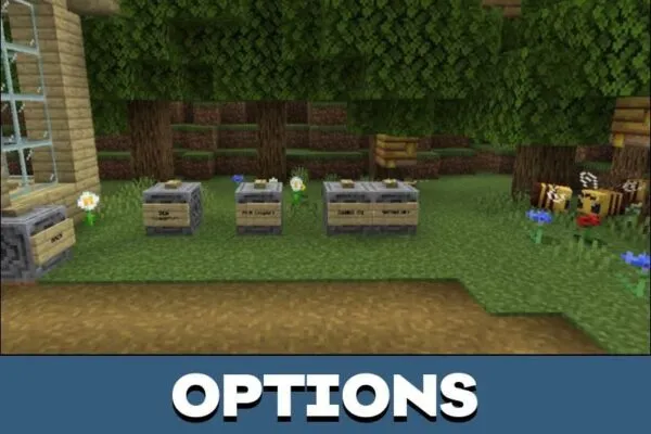 Options from Plants vs Zombies for Minecraft PE