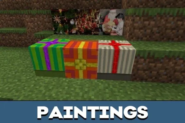 Paintings from Christmas Texture Pack for Minecraft PE