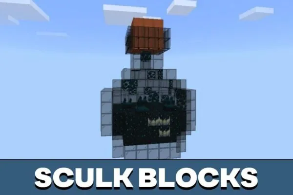 Sculk Blocks from Bottle Survival Map for Minecraft PE