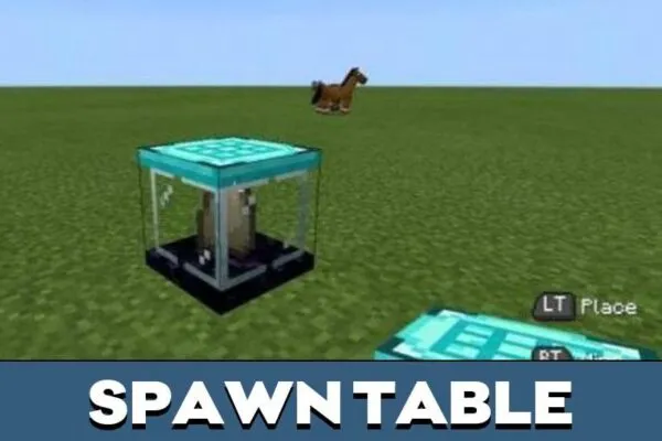 Spawn Table from Crafting Mod for Minecraft PE