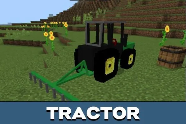 Tractor from Farming Mod for Minecraft PE