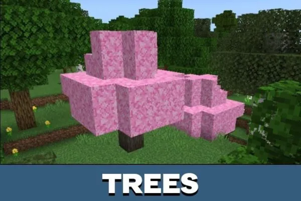 Trees from Japanese Mod for Minecraft PE