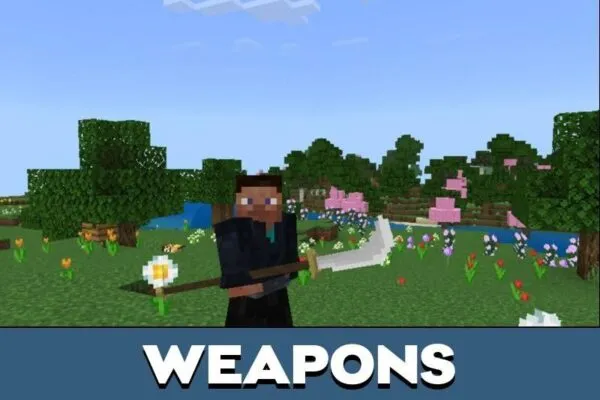 Weapons from Japanese Mod for Minecraft PE