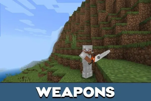 Weapons from Zombie Apocalypse Mod for Minecraft PE