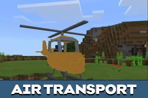 Air Tranport from Bulldozer Mod for Minecraft PE