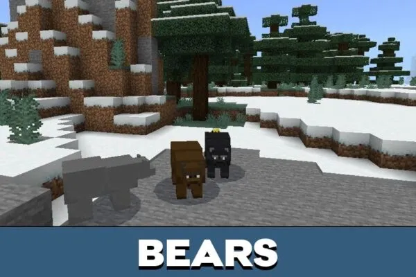 Bears from Wild Animal Mod for Minecraft PE