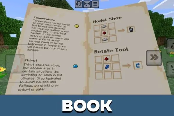 Book from Vitals Mod for Minecraft PE