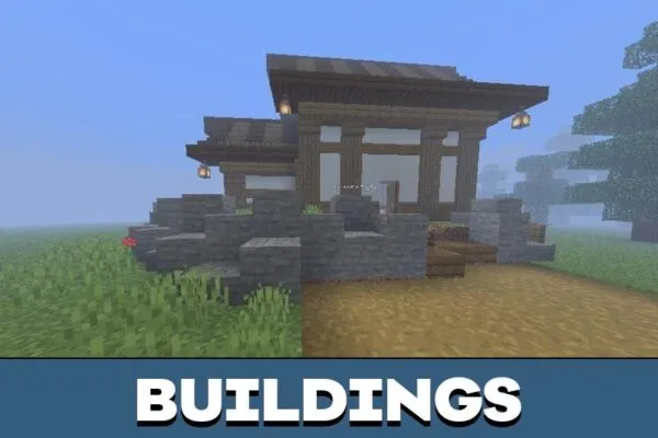 Buildings from Demon Slayer Map for Minecraft PE