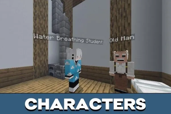 Characters from Demon Slayer Map for Minecraft PE