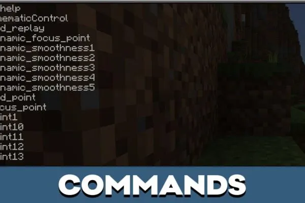 Commands from Replay Mod for Minecraft PE