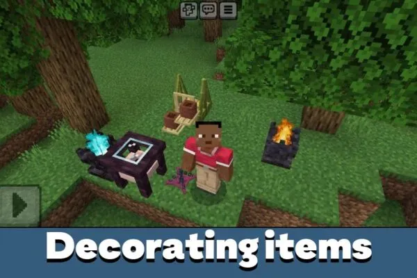 Decorating Items from Medieval Mod for Minecraft PE