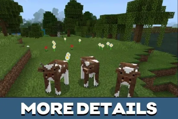 Details from Cow Mod for Minecraft PE