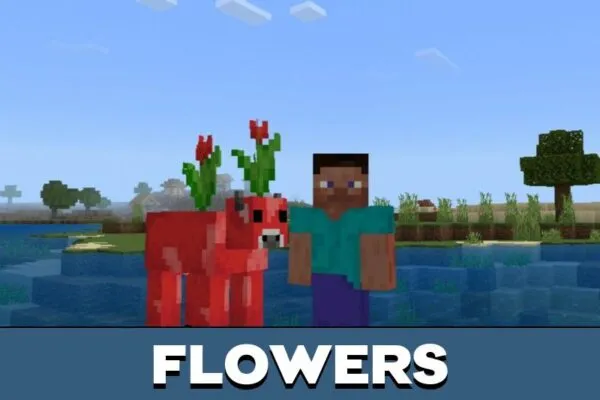 Flowers from Cow Mod for Minecraft PE