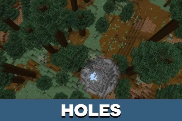 Holes from Worm Mod for Minecraft PE