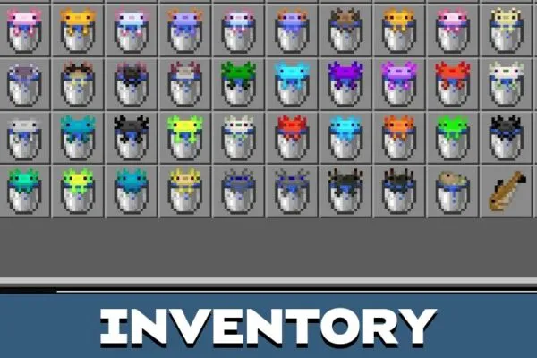 Inventory from Axolotl Mod for Minecraft PE