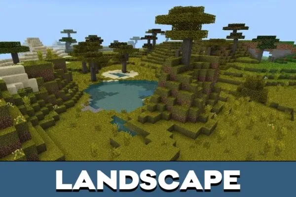 Landscape from Console Shader for Minecraft PE