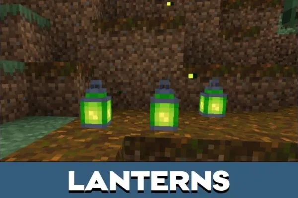 Lanterns from Firefly Mod for Minecraft PE