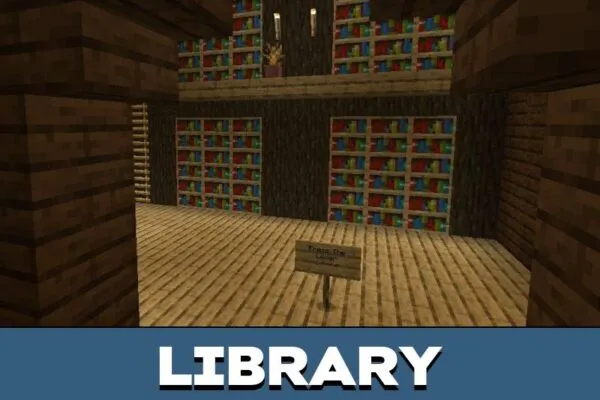 Library from Woodland Mansion Map for Minecraft PE