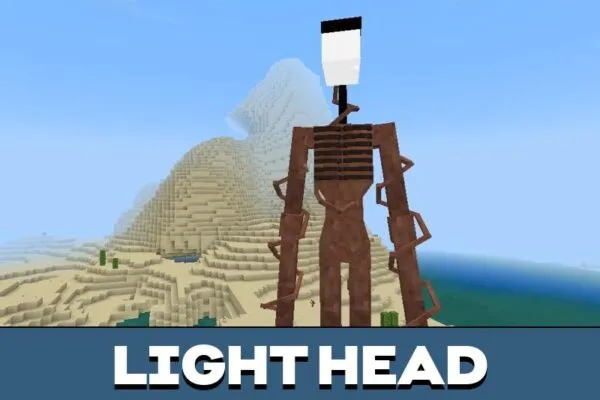 Light Head from Trevor Henderson Monsters Mod for Minecraft PE