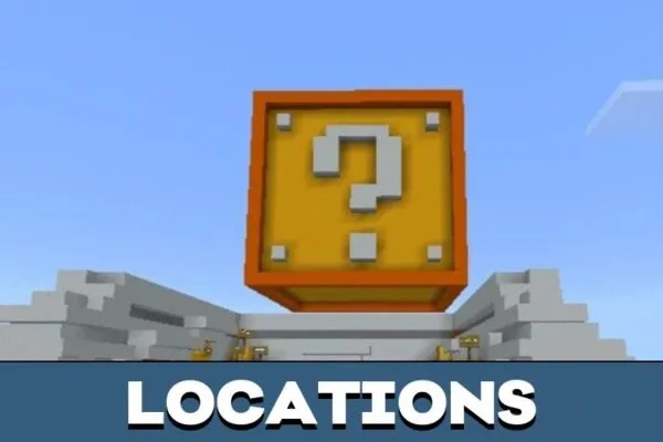 Locations from Lucky Blocks Map for Minecraft PE