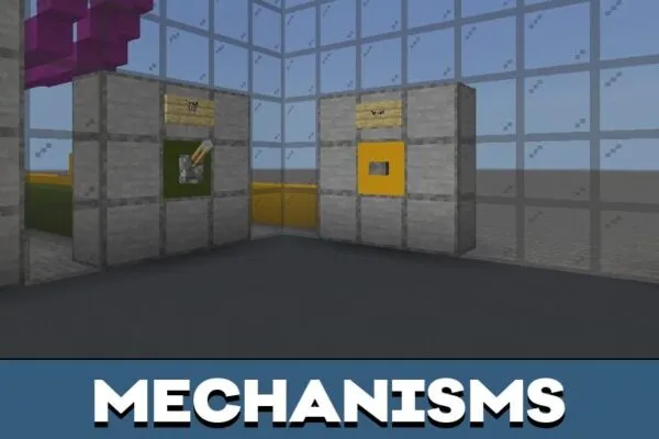 Mechanisms from Calculator Map for Minecraft PE