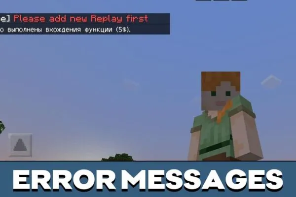 Messages from Replay Mod for Minecraft PE