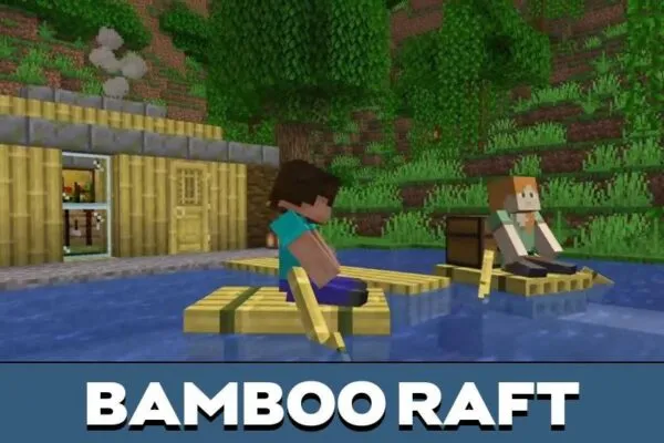 Bamboo Raft from Minecraft PE 1.19-1.20