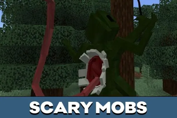 Scary Mobs from Trevor Henderson Monsters Mod for Minecraft PE