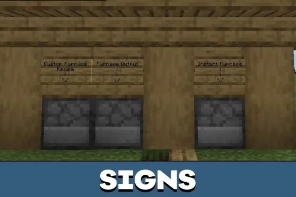 Signs from Recipe Map from Minecraft PE