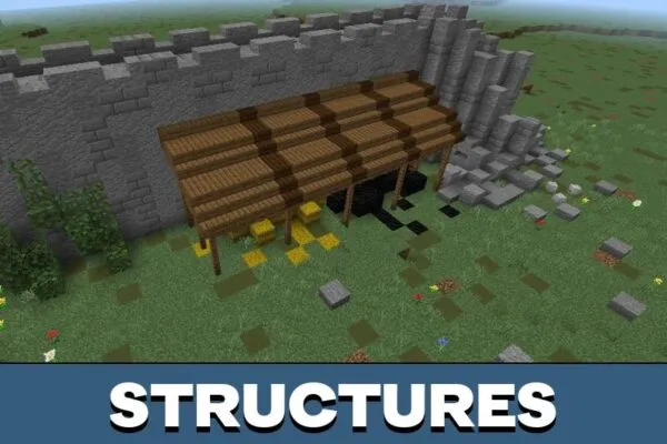 Structures from Attack on Titan Map for Minecraft PE