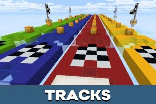 Tracks from Lucky Blocks Map for Minecraft PE