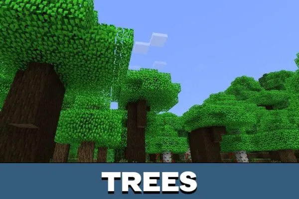 Trees from Nostalgia Texture Pack for Minecraft PE