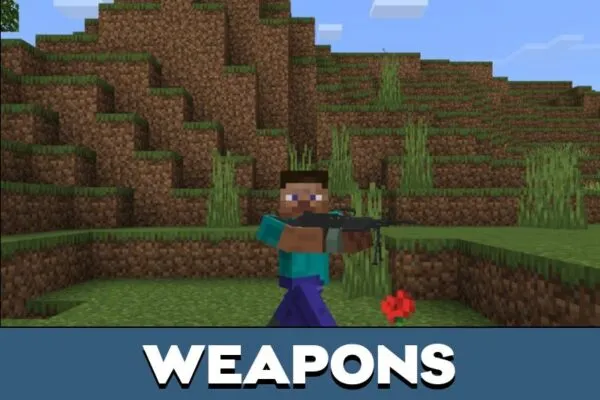 Weapons from Techguns Mod for Minecraft PE