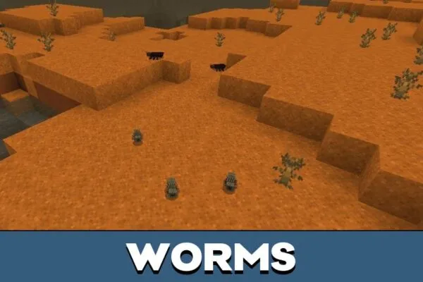 Worms from Cockroach Mod for Minecraft PE