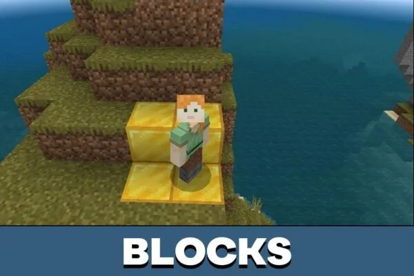 Blocks from Gold Mod for Minecraft PE