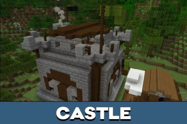 Castle from Structures in One Click Mod for Minecraft PE