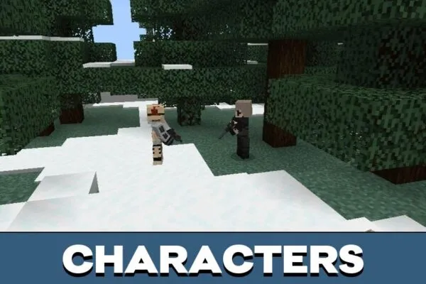 Characters from Call of Duty Mod for Minecraft PE