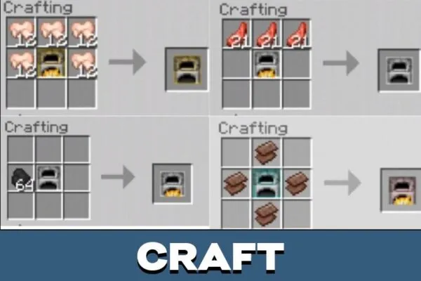 Craft from Blast Furnace Mod for Minecraft PE