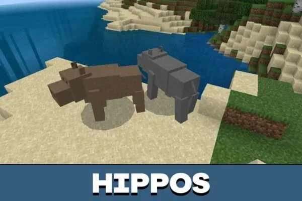 Hippos from Elephant Mod for Minecraft PE