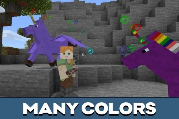 Many colors from Pegasus Mod for Minecraft PE