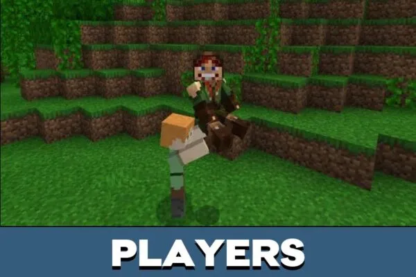 Players from Pick Up and Carry Mod for Minecraft PE