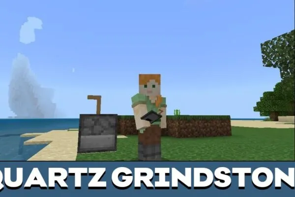 Quartz Grindstone from Silver Mod for Minecraft PE