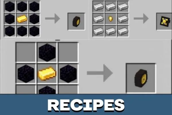 Recipes from Tractor Mod for Minecraft PE