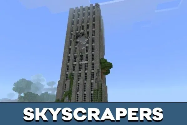 Skyscrapers from Ghost City for Minecraft PE