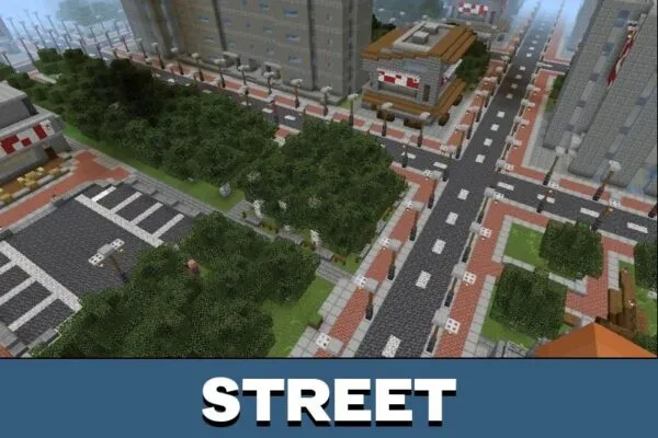 Street from City Mod for Minecraft PE