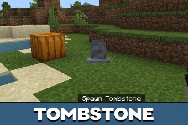 Tombstone from Ghosts Mod for Minecraft PE