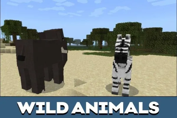 Wild animals from Lion Mod for Minecraft PE