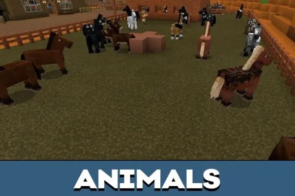 Animals from Wild West Map for Minecraft PE