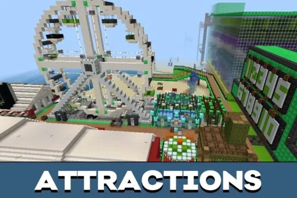 Attractions from Party City Map for Minecraft PE